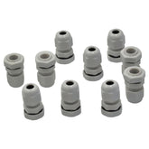 Twin Eagle Imports Cable Gland 10 Pack IP68 PG7 White Nylon Cable Gland 3-6.5mm Cable Range